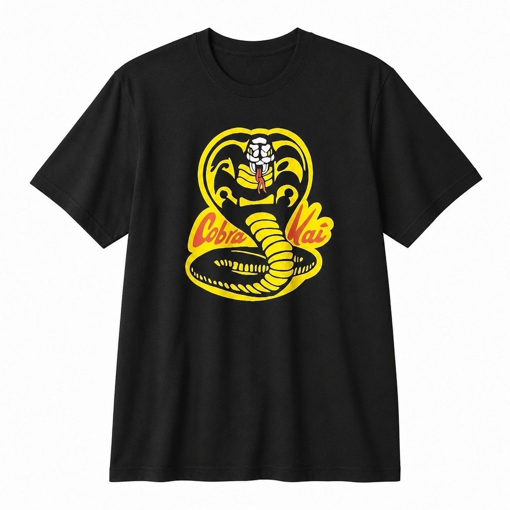 Bioworld Cobra Kai Karate Kid Sony Pictures Black Graphic T-Shirt Mens Large